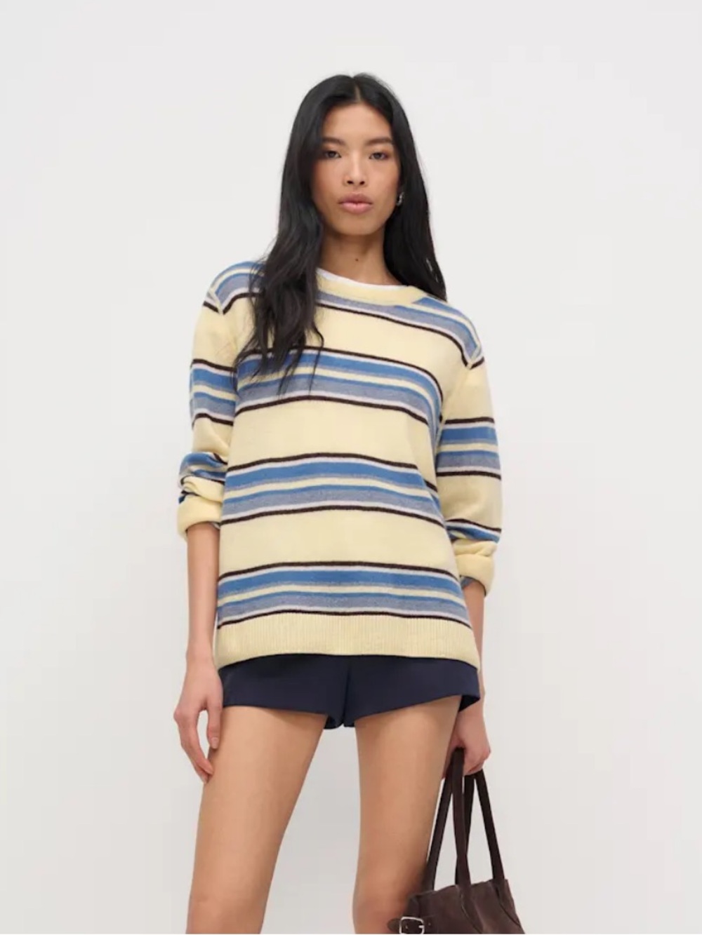Reformation Striped Cashmere Boyfriend Sweater